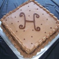 Hills Grooms Cake choc cake with choc cream cheese icing. tfl