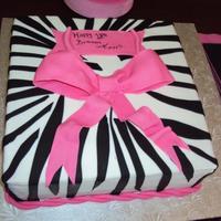 Zebra Bday Cake This cake was a white cake with a raspberry cream cheese filling (YUMMY) all the deco is Fondant. Because of the deco i coudln't write...