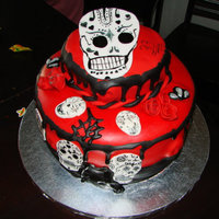 Dawn Of The Dead Birthday Cake This was my first "dawn of the Dead" cake, hand painted all the skulls, it was not as hard as I had anticipated! Thanks for...