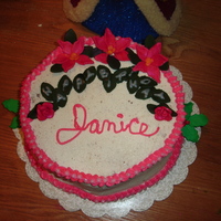 Cjhristmas Birthday Cake Just finished a birthday cake for another co-worker. this one since it is Christmas season calling Christmas Birthday is Chocolate cake...