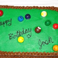 Nine Ball Billiards Cake This is my first cake I actually made for someone else. The couple play nine ball all the time. It's a plain yellow cake with...