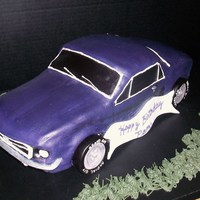 1974 Mustang 1974 purple mustang. White cake with fondant