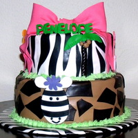 Safari Baby Shower Made for a friends baby shower. Jungle themed to match her nursery decor. Everything is fondant.