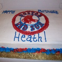 Red Sox Birthday Cake logo is fbct