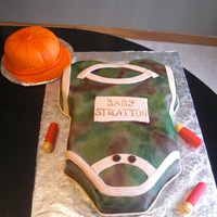 Ammo Baby The owners have a gun shop, otherwise I wouldn't put babies w/ammo. The bullets are in modeling chocolate. Everything else fondant....