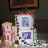 Anniversary Cake Custom This was a 42nd anniversary cake. She was a waitress, he is a police officer. The first street they lived on, they like OSU football, Love...