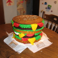 Scooby Doo Sky Burger Cake Double cheeseburger, i did this for an order for a manager at Burger King.