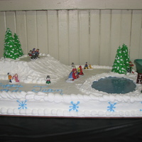Winter Wonderland This cake was for my sister's 40th surprise party.