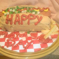 Mother's Day Hotdog I made this cake for my mother for Mother's Day. She's just a little obsessed with hotdogs. I used a loaf pan for the bun and...