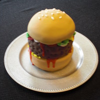 Hamburger Cake Hamburger cake for an Uncle's birthday; not as difficult to make as I would have expected :)