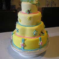 Twins Cake Cake for new twins. "Peapod" on top inspired by Pink Cake Box. TFL!