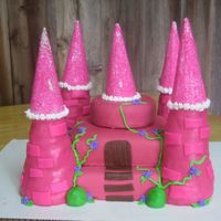 Princess Castle Cake I was terrified to make this. I'd never done a princess castle before! Turned out ok though! The towers are made RKT and sugar ice...