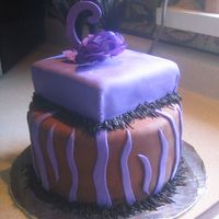 Sisters Birthday Cake I needed the practice with MMF, so i made my sis's b-day cake! It was chocolate chocolate chip cake with cream cheese filling (SO good...