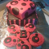 The Brittany Made this for my friends birthday. She said she wanted pink, black, polka dots, stripes and said "Make it Brittany bright!" (She...