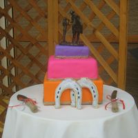 Wildflower Wedding! This is my first wedding cake! I was kind of hesitant about the colors she said she wanted, even after she told me that she wanted...