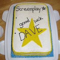 Movie Script This was one of two cakes that I made for a colleague who left to pen a screenplay for a major Hollywood motion picture. I only had a few...