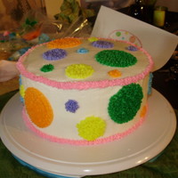 Polka Dot Cake First cake made in Wilton Course 1.