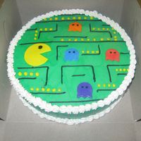 Pac Man Cakes This is another cake I made for my sister's 80's themed party.
