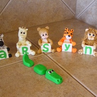 Jungle Animals all made of gumpaste
