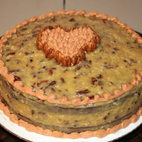 German Chocolate Cake plain ole German Chocolate cake made from scratch...from a receipe on here at CC