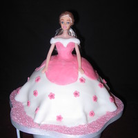 Doll Cake sponge cake made in a pyrex bowl and covered in fondent. i enjoyed making this cake