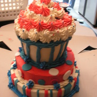 Red, White And Blue, Giant Cupcake 