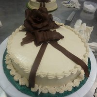 Final Cake At Toba Garrett's Class Mocha Amaretto BC with chocolate rose