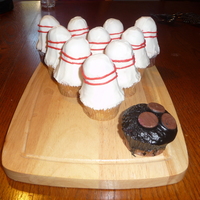Bowling Cupcakes For my cousins birthday, he is an avid bowler