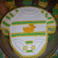 Baby Shower Onesie Duck Theme With Cupcakes Baby Shower Onesie Duck theme with cupcakes