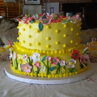 Yellow Flower Cake For My Grandmother's 90Th Birthday Top 8" is Dorie Greenspan's Perfect Party cake with lemon curd filling. Bottom is a fudgy chocolate torte with whipped ganache...