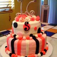 Sweet 16 Inspired by Pink Cake Box! I did this for my best friend's daughter. Butter cake with cream cheese filling. You can see I had a little...