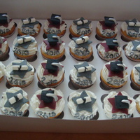 Graduation 30 WASC cupcakes with indydebi frosting with fondant decorations
