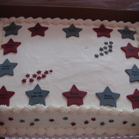 Graduation Cake 1 of 3 graduation cakes decorated with fondant stars with individual names
