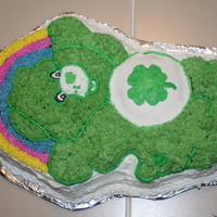 Good Luck Bear This was a vanilla cake (box mix) with Wilton ButterCream frosting.