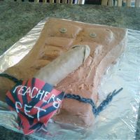 Teachers Pet Made for a friend that is a fifth grade teacher so funny. Chocolate cake frosted in cream cheese frosting with fondant details. The "...