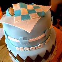 1St Baby Shower Cake This was my first baby shower cake...obviously for a baby boy. Quilt could have been better, but practice makes perfect :) Must give thanks...