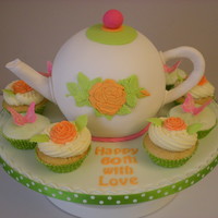 Teapot Cake teapot cake and matching cup cakes.x
