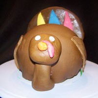 Thanksgiving Turkey Happy Thanksgiving! Made of chocolate cake, fondant and gumpaste accents.