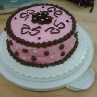 Wilton Cake 2 This a chocolate cake with all buttercream icing. It's slightly better than my first cake. I had just learned to use the shell tip and...