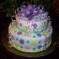 Polka-Dot Birthday Cake I made this cake with white cake mix and buttercream icing. Circles are mmf. I'm new to cake making so i haven't attempted a...