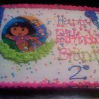 Dora Cake dora cake with edible image with buttercream
