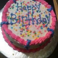 Buttercream Icing double layer cake with buttercream