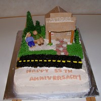 Antique Store Anniversary Maybe not a typical anniverary cake, but the customer designed this for her grandparent's 55th anniversary, and they own an antique...