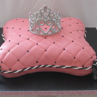 Pillow For A Princess Surprise party for a 55 yr old princess. Theme was pink, black and white so I coordinated with the invite. My first pillow cake using the...