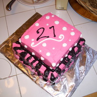 Zebra Print 21st Birthday cake... all butter cream. Came out pretty good :)