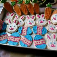 Easter Cookies Roll out sugar cookies with buttercream frosting