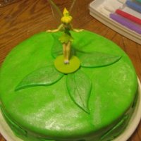 Tink First time I got fondant to work with me covering a cake