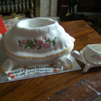 36Th Wedding Anniversary Cake i made this for my sis in law and her husband for their 36 wedding anniversary which is a bone china.i copied the fine bone china porcelain...