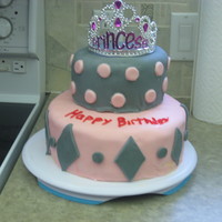 Princess Party this was my first ever fondant cake ive been baking cakes since i was 8 now 16:)