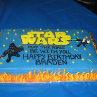 Star Wars sheet cake star wars themed/ tfl